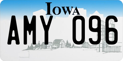 IA license plate AMY096