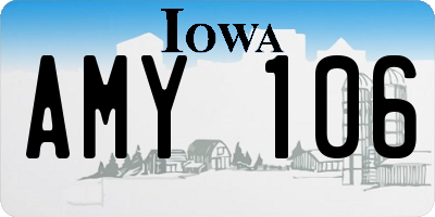 IA license plate AMY106