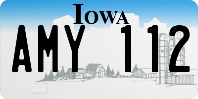 IA license plate AMY112