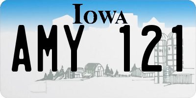 IA license plate AMY121