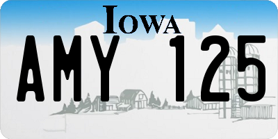 IA license plate AMY125