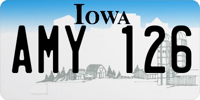 IA license plate AMY126