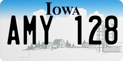 IA license plate AMY128