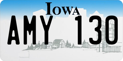 IA license plate AMY130