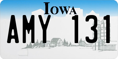 IA license plate AMY131