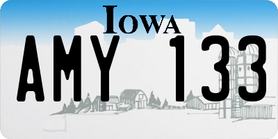 IA license plate AMY133