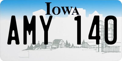 IA license plate AMY140
