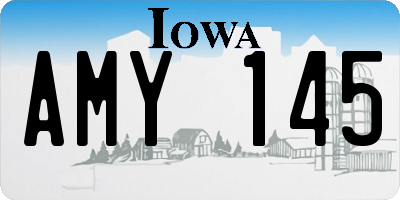 IA license plate AMY145