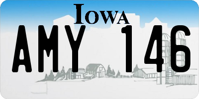 IA license plate AMY146