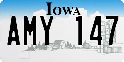 IA license plate AMY147