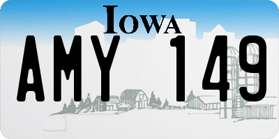 IA license plate AMY149