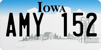 IA license plate AMY152