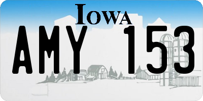 IA license plate AMY153