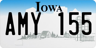 IA license plate AMY155
