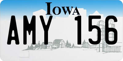 IA license plate AMY156