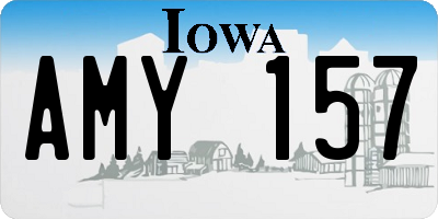IA license plate AMY157
