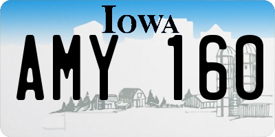 IA license plate AMY160