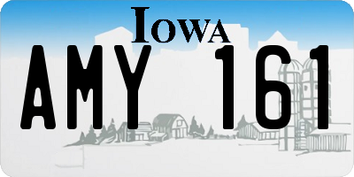 IA license plate AMY161