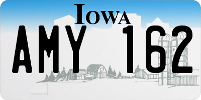 IA license plate AMY162