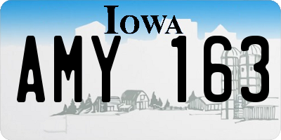 IA license plate AMY163