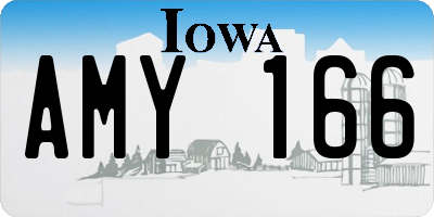 IA license plate AMY166