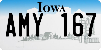 IA license plate AMY167