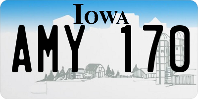 IA license plate AMY170