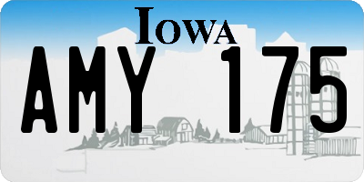 IA license plate AMY175