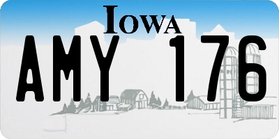 IA license plate AMY176