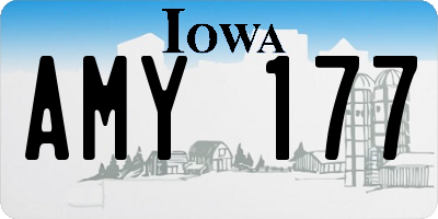 IA license plate AMY177