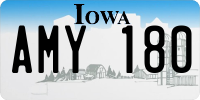IA license plate AMY180