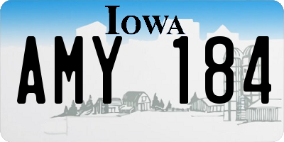 IA license plate AMY184
