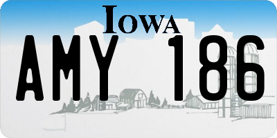 IA license plate AMY186