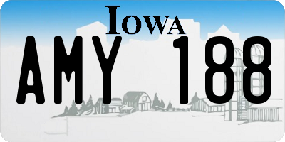IA license plate AMY188