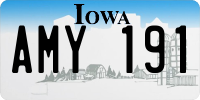 IA license plate AMY191