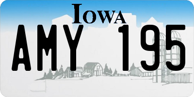 IA license plate AMY195