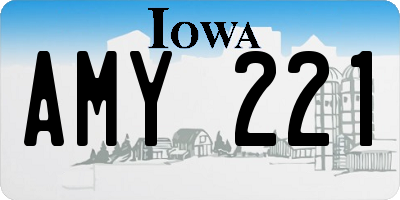 IA license plate AMY221