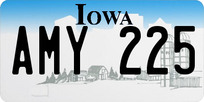 IA license plate AMY225