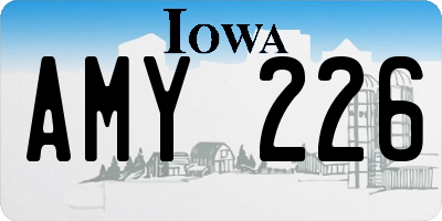 IA license plate AMY226