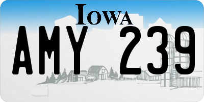 IA license plate AMY239