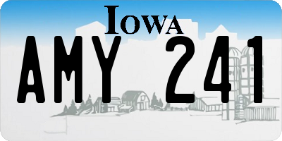 IA license plate AMY241