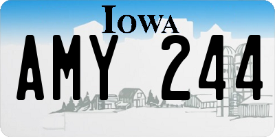 IA license plate AMY244