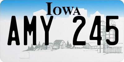 IA license plate AMY245
