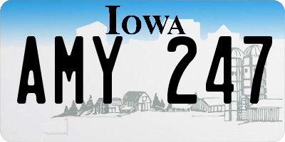 IA license plate AMY247