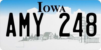 IA license plate AMY248