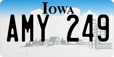 IA license plate AMY249