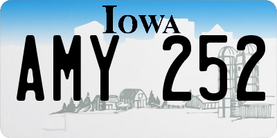 IA license plate AMY252