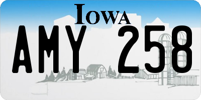 IA license plate AMY258