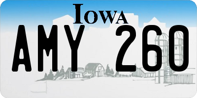 IA license plate AMY260
