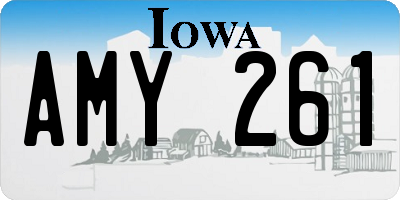 IA license plate AMY261